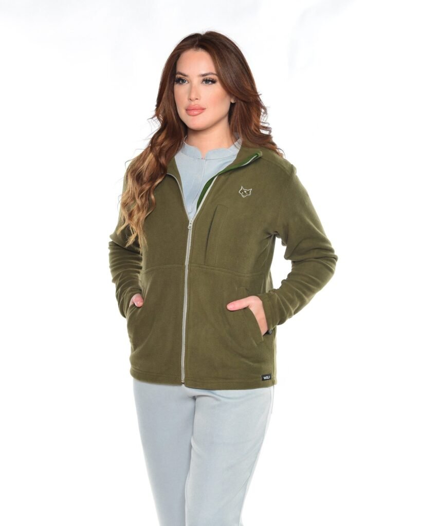 VESTE POLAIRE – KAKI – Femme