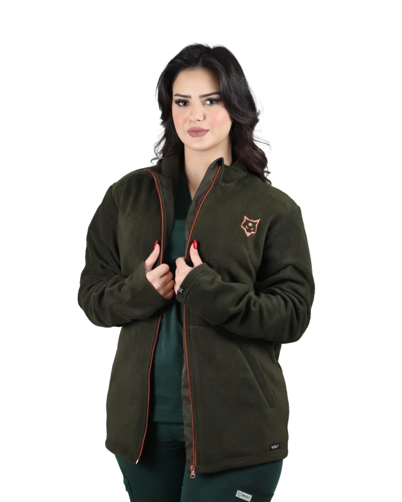VESTE POLAIRE- BOTTLE GREEN -Femme